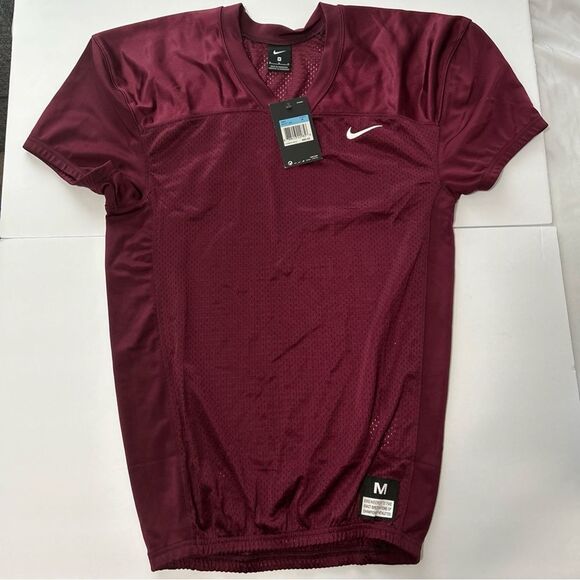 NWT Nike Jersey Men’s Size Medium Burgundy Football Practice - Picture 1 of 8